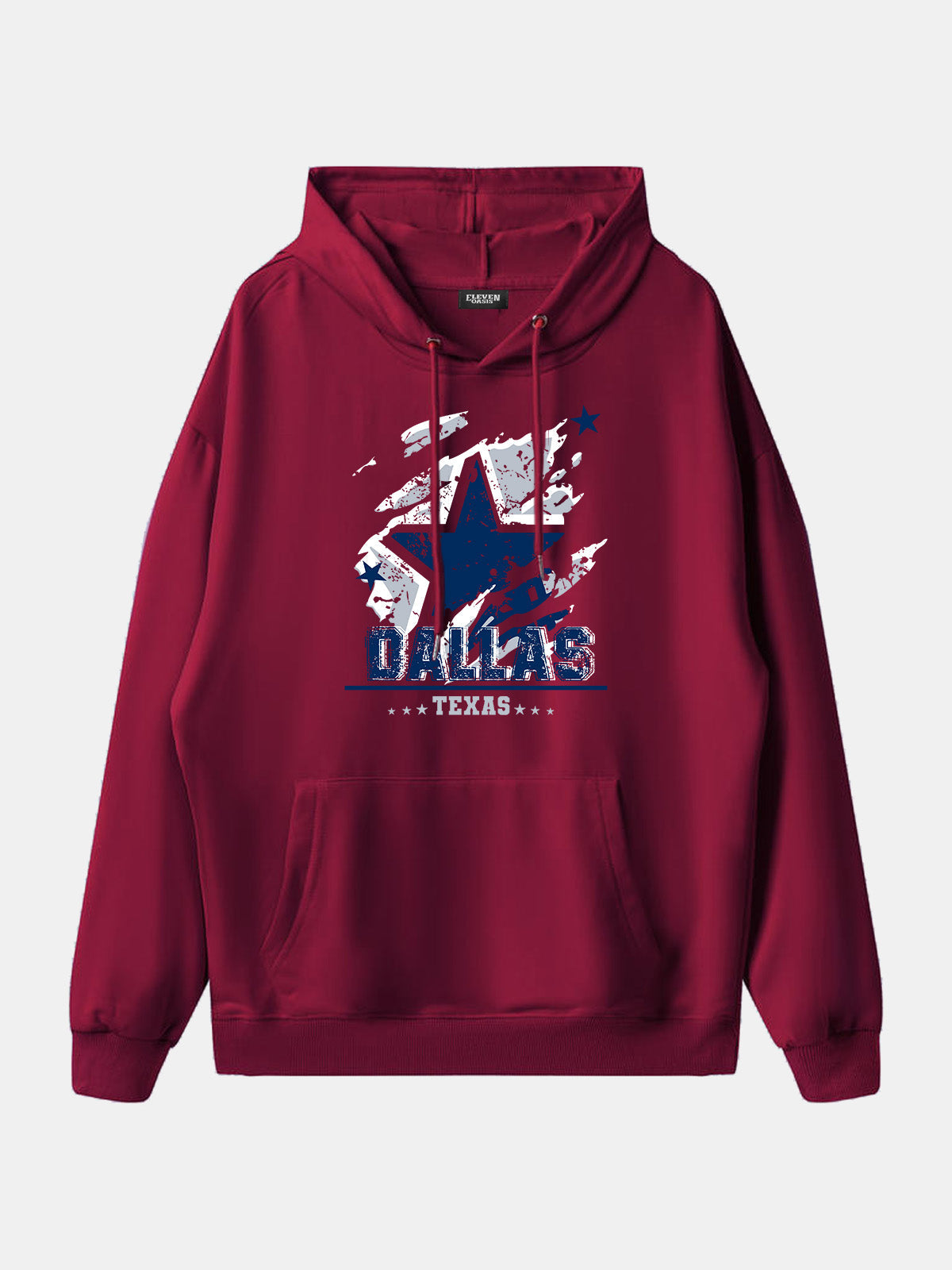 Dallas Texas Football Star Graphic Hoodie Eleven Oasis