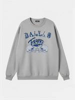 Dallas Texas Football Helmets Graphic Sweatshirt Eleven Oasis