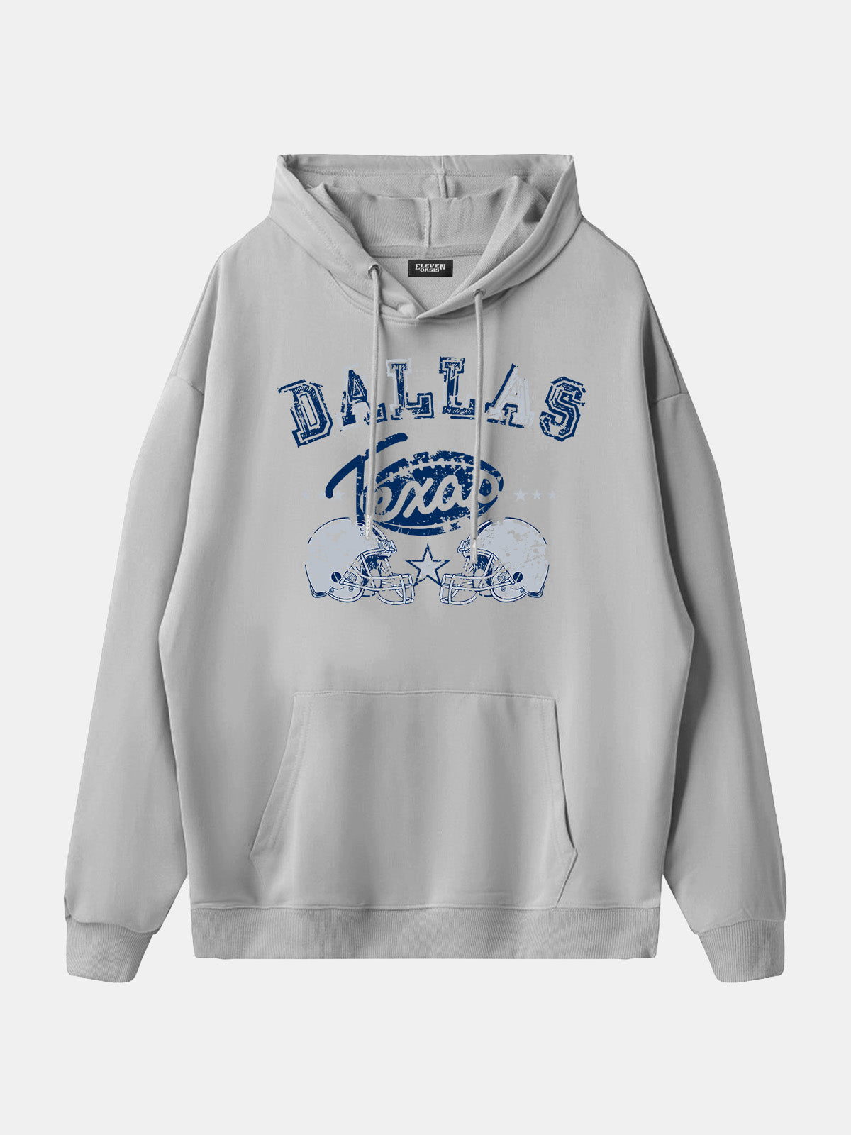 Dallas Texas Football Helmets Graphic Hoodie Eleven Oasis