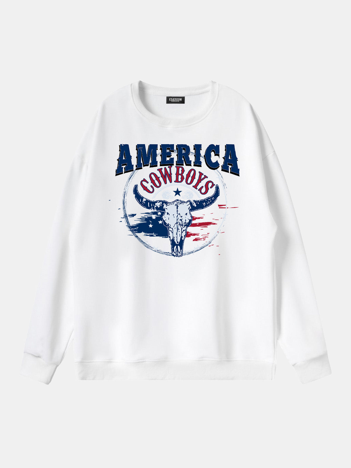 America Cowboys Skull Graphic Sweatshirt Eleven Oasis