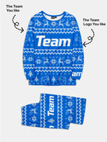 Custom American Football Team Pajama Set ¨C Honolulu Blue Eleven Oasis