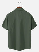 Men's Hawaiian Coconut Tree Oasis Short Sleeve Shirt ElevenOasis