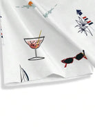 Men's Vacation Vibes Scattered Print Hawaiian Short Sleeve Shirt Eleven Oasis