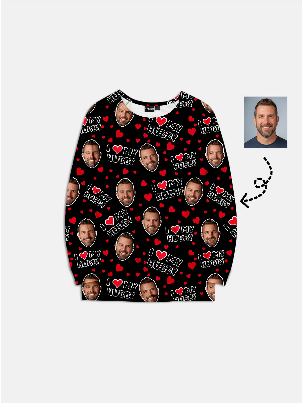 Custom Couples Pajama Set - I Heart My Wife / I Heart My Hubby (Sold individually) ElevenOasis