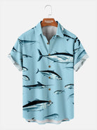 Tall Men's Saltwater Catch Short Sleeve Shirt Eleven Oasis
