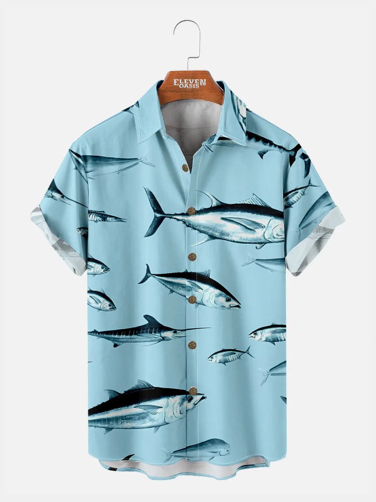 Tall Men's Saltwater Catch Short Sleeve Shirt Eleven Oasis