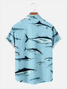 Tall Men's Saltwater Catch Short Sleeve Shirt Eleven Oasis