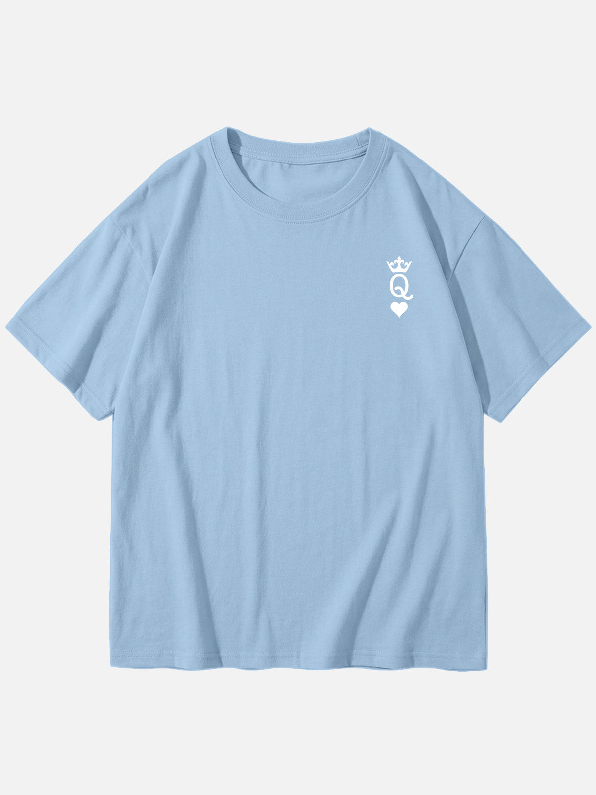 Custom King or Queen Letter Cotton Short Sleeve T-Shirt (Sold Individually) Eleven Oasis