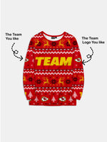 Custom American Football Team Pajama Set ¨C Game Day Red Eleven Oasis