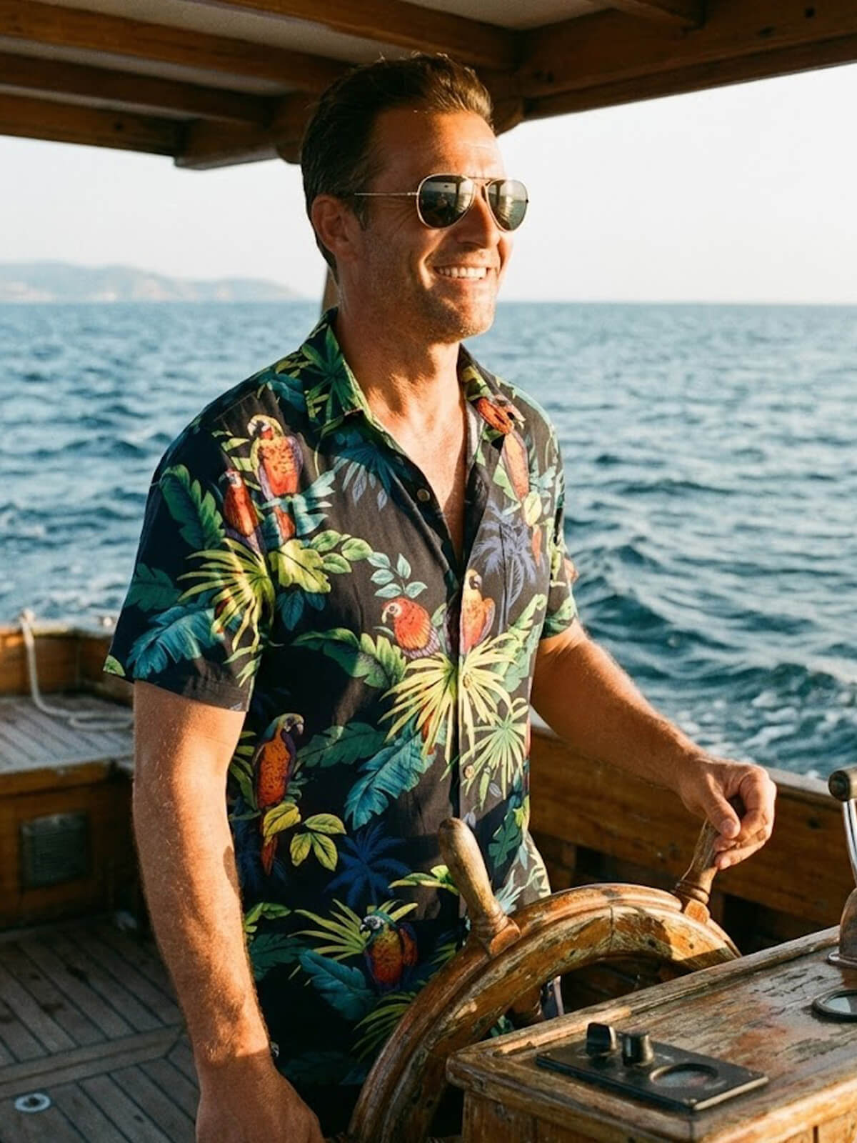 Men's Parrot Paradise Short Sleeve Shirt