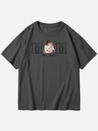 Custom Mom Illustration Cotton Short Sleeve T-Shirt Eleven Oasis