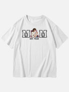 Custom Mom Illustration Cotton Short Sleeve T-Shirt Eleven Oasis