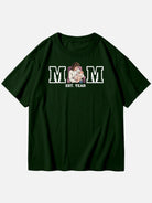 Custom Mom Illustration Cotton Short Sleeve T-Shirt Eleven Oasis