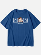 Custom Mom Illustration Cotton Short Sleeve T-Shirt Eleven Oasis