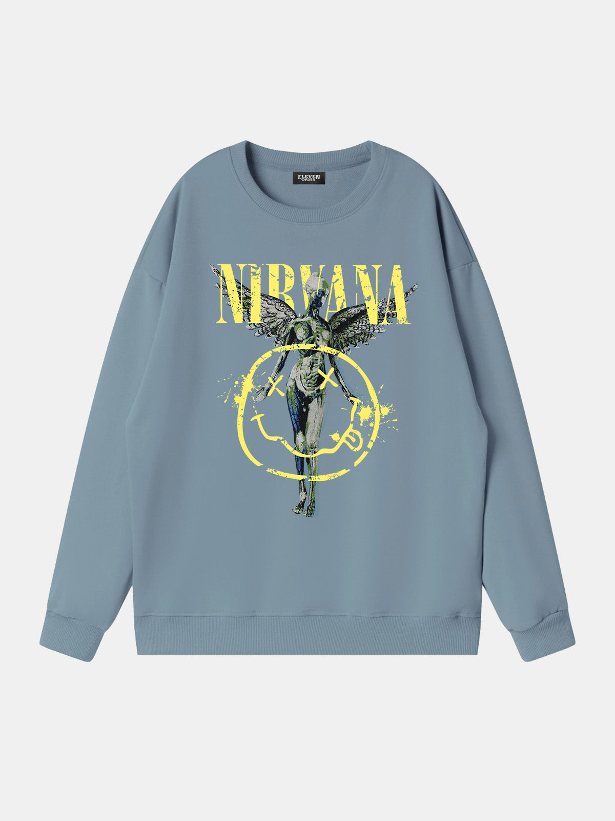 Nirvana In Utero Smiley Graphic Sweatshirt Eleven Oasis