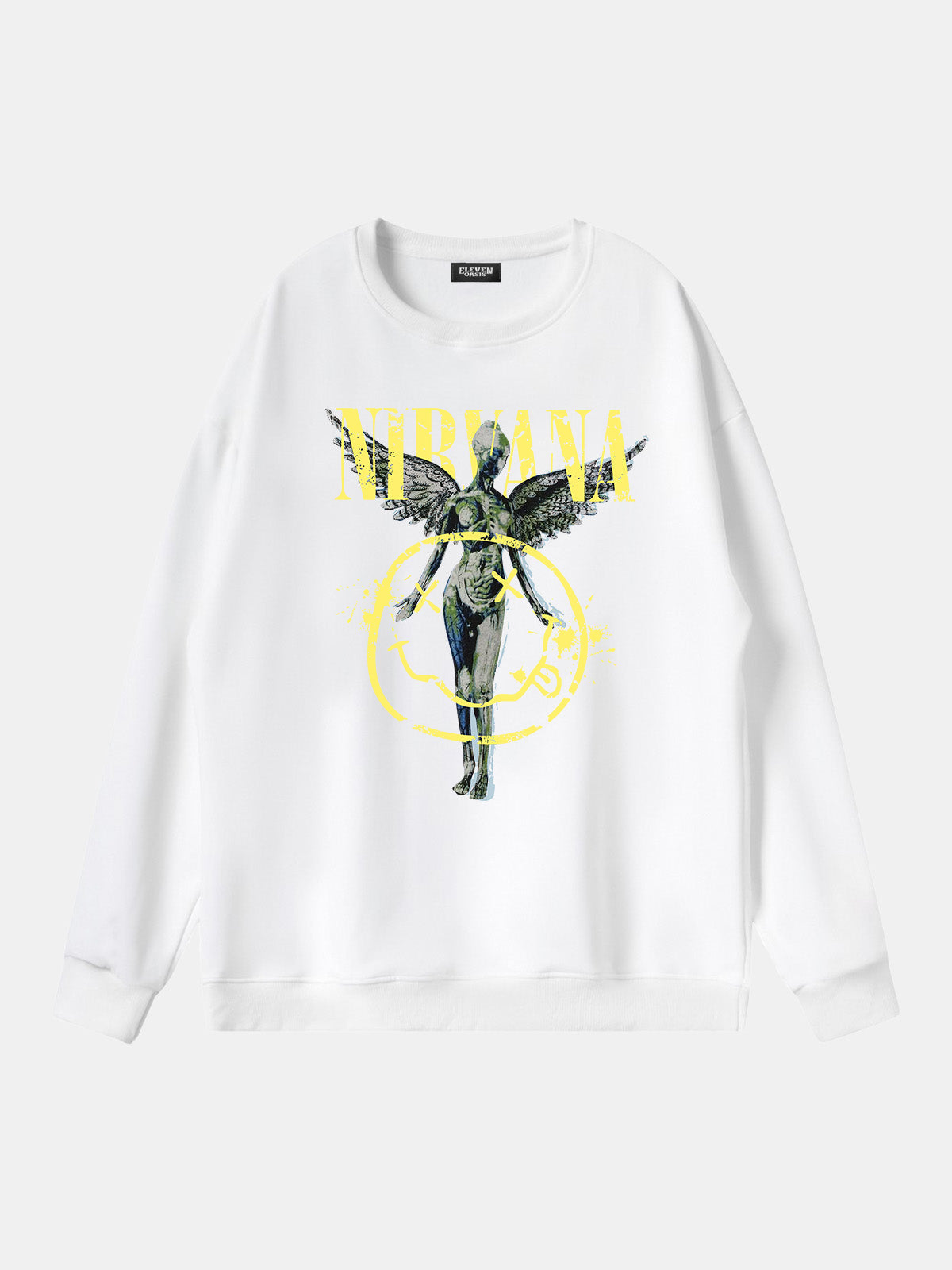 Nirvana In Utero Smiley Graphic Sweatshirt Eleven Oasis