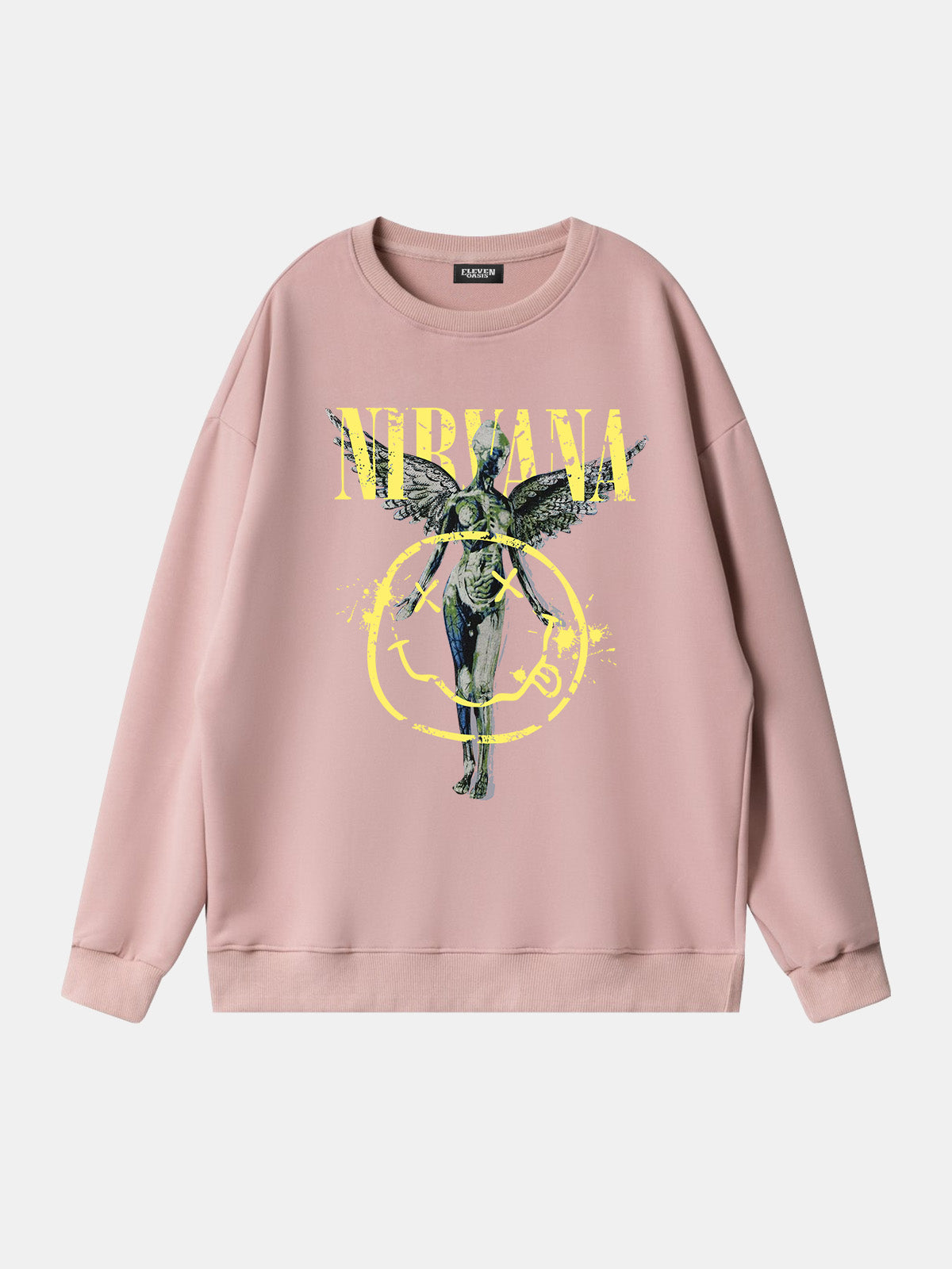 Nirvana In Utero Smiley Graphic Sweatshirt Eleven Oasis