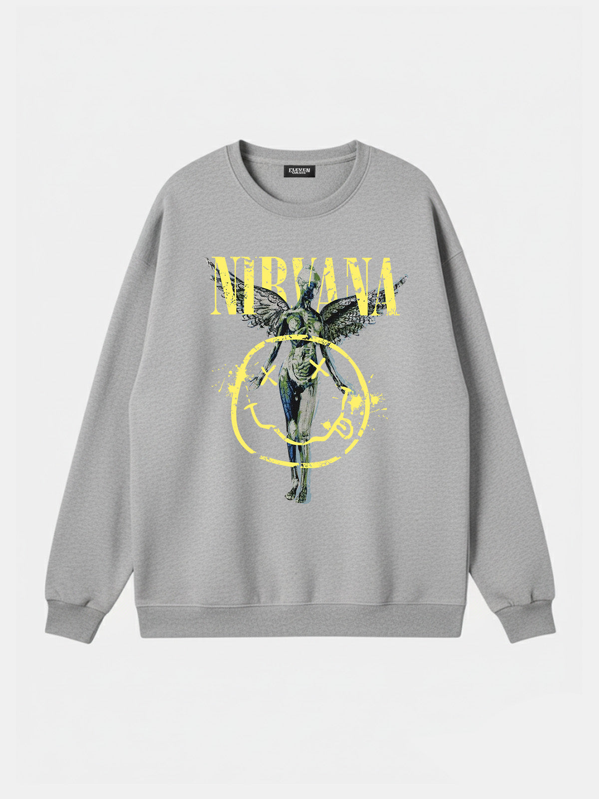 Nirvana In Utero Smiley Graphic Sweatshirt Eleven Oasis