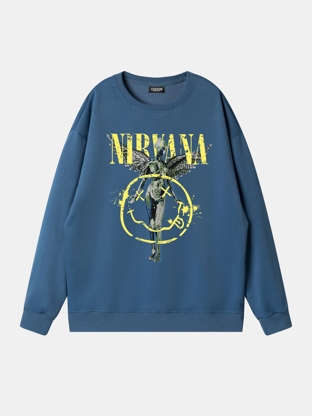 Nirvana In Utero Smiley Graphic Sweatshirt Eleven Oasis