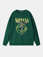Nirvana In Utero Smiley Graphic Sweatshirt Eleven Oasis