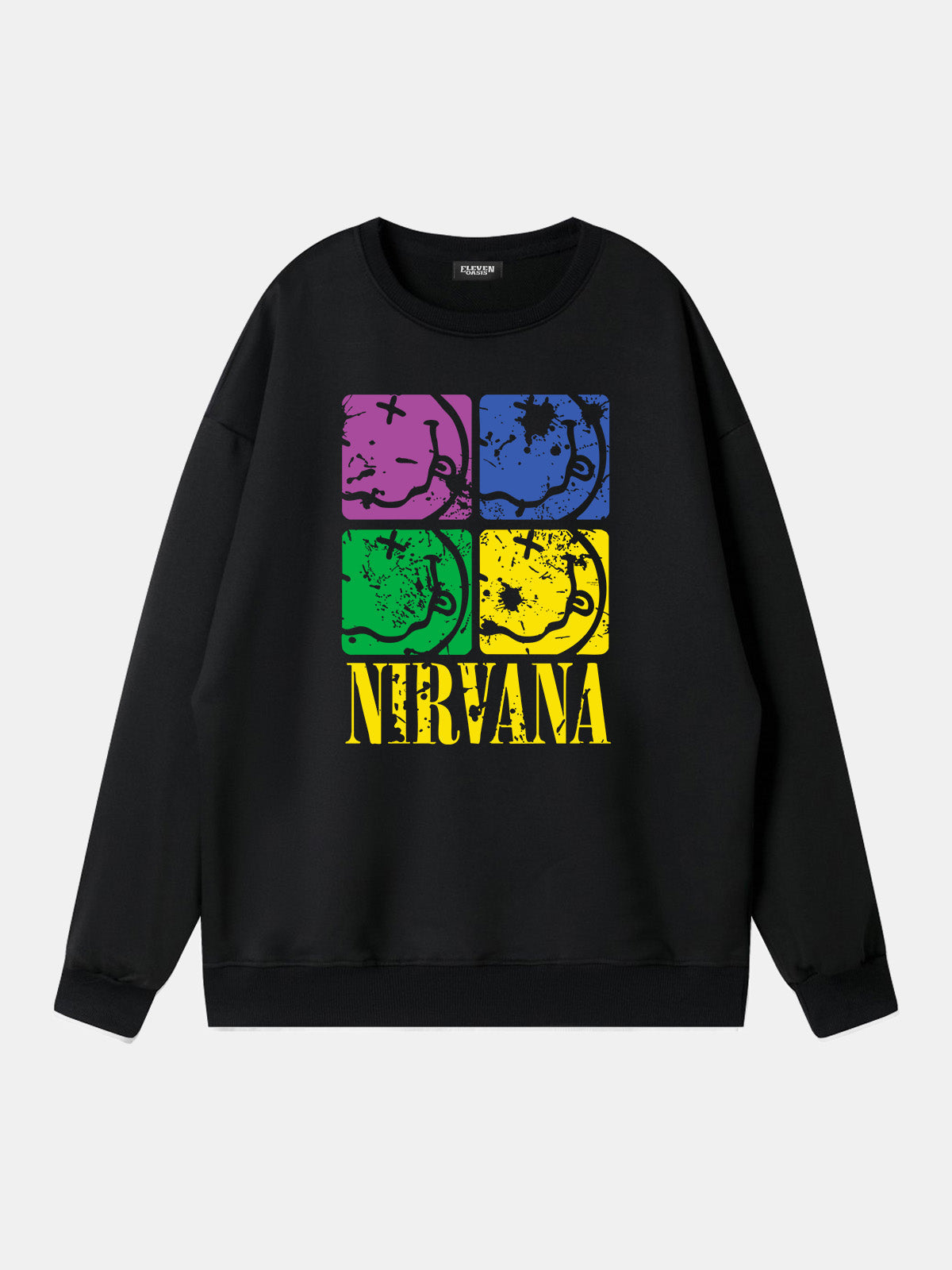 Nirvana Pop Art Smiley Logo Sweatshirt Eleven Oasis