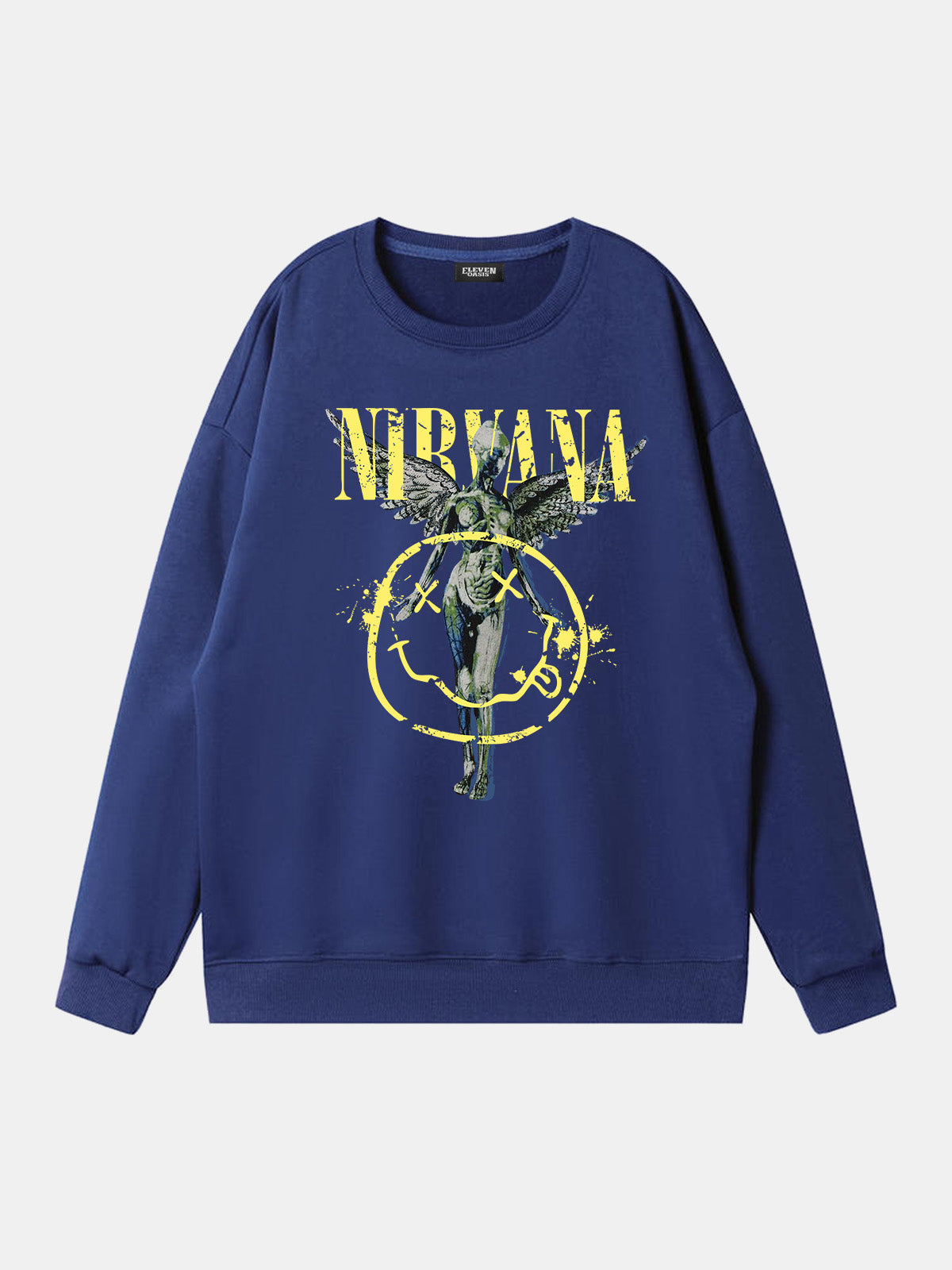 Nirvana In Utero Smiley Graphic Sweatshirt Eleven Oasis