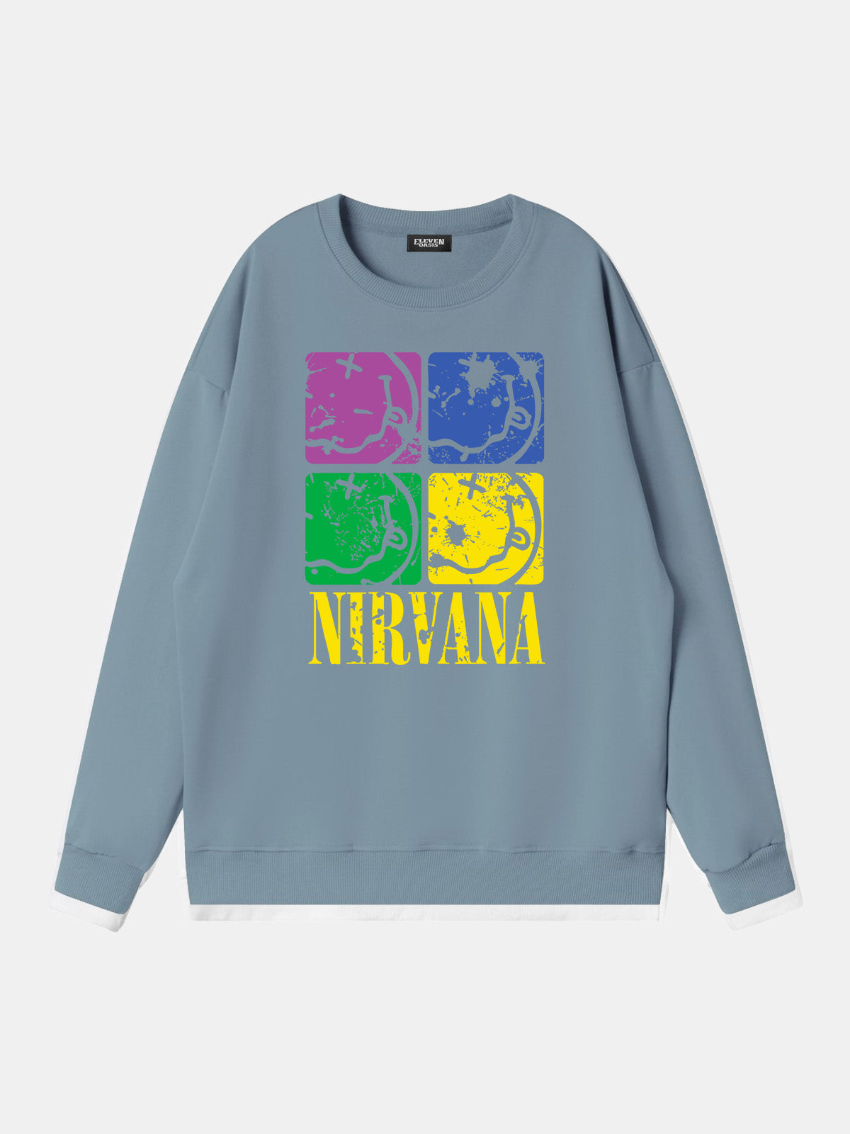 Nirvana Pop Art Smiley Logo Sweatshirt Eleven Oasis