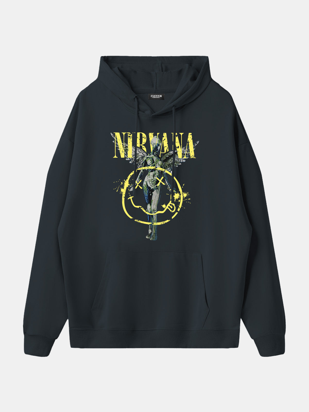 Nirvana In Utero Smiley Graphic Hoodie Eleven Oasis