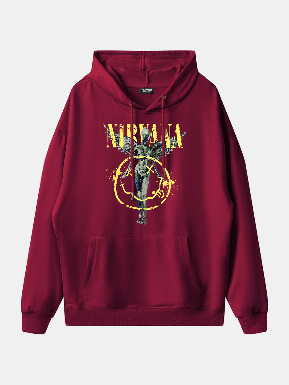 Nirvana In Utero Smiley Graphic Hoodie Eleven Oasis