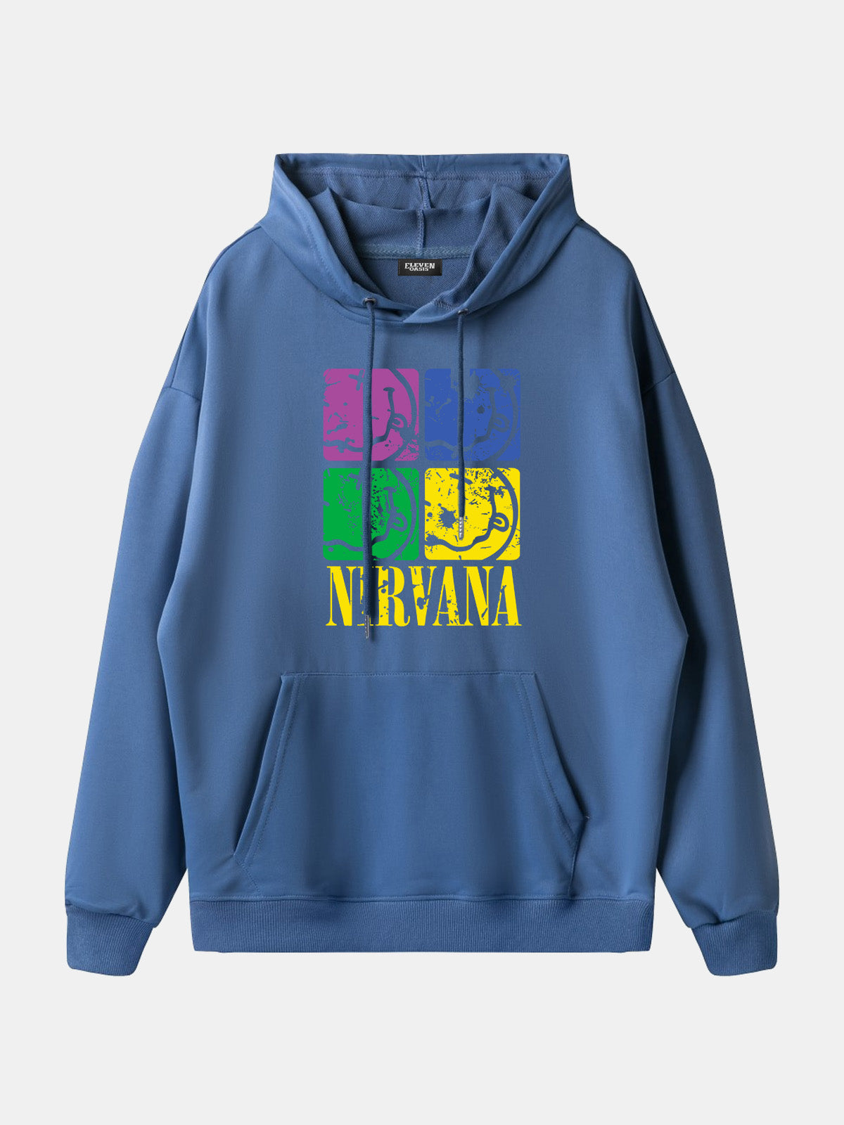 Nirvana Pop Art Smiley Logo Hoodie Eleven Oasis