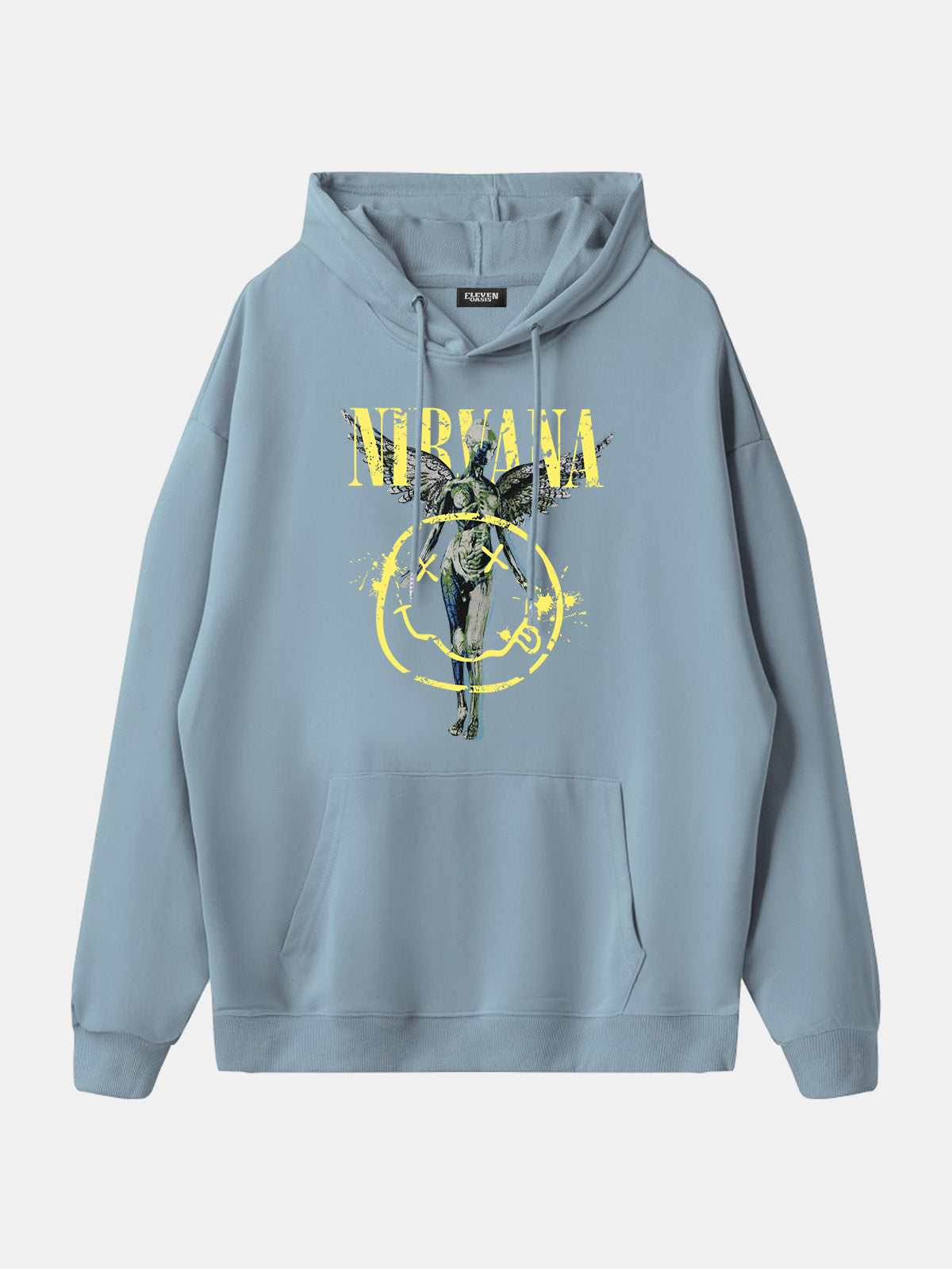 Nirvana In Utero Smiley Graphic Hoodie Eleven Oasis