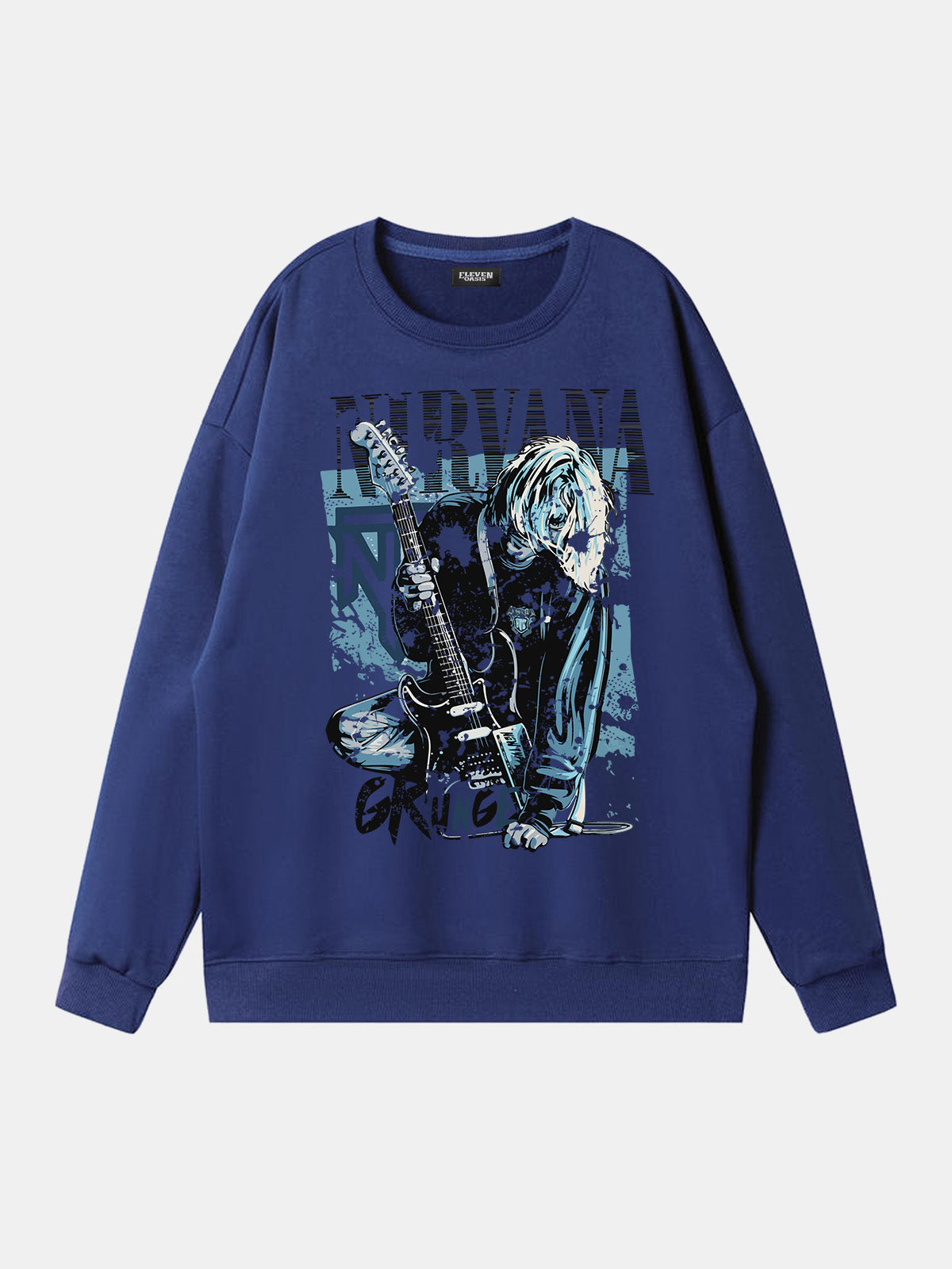 Nirvana Kurt Cobain Grunge Graphic Sweatshirt Eleven Oasis