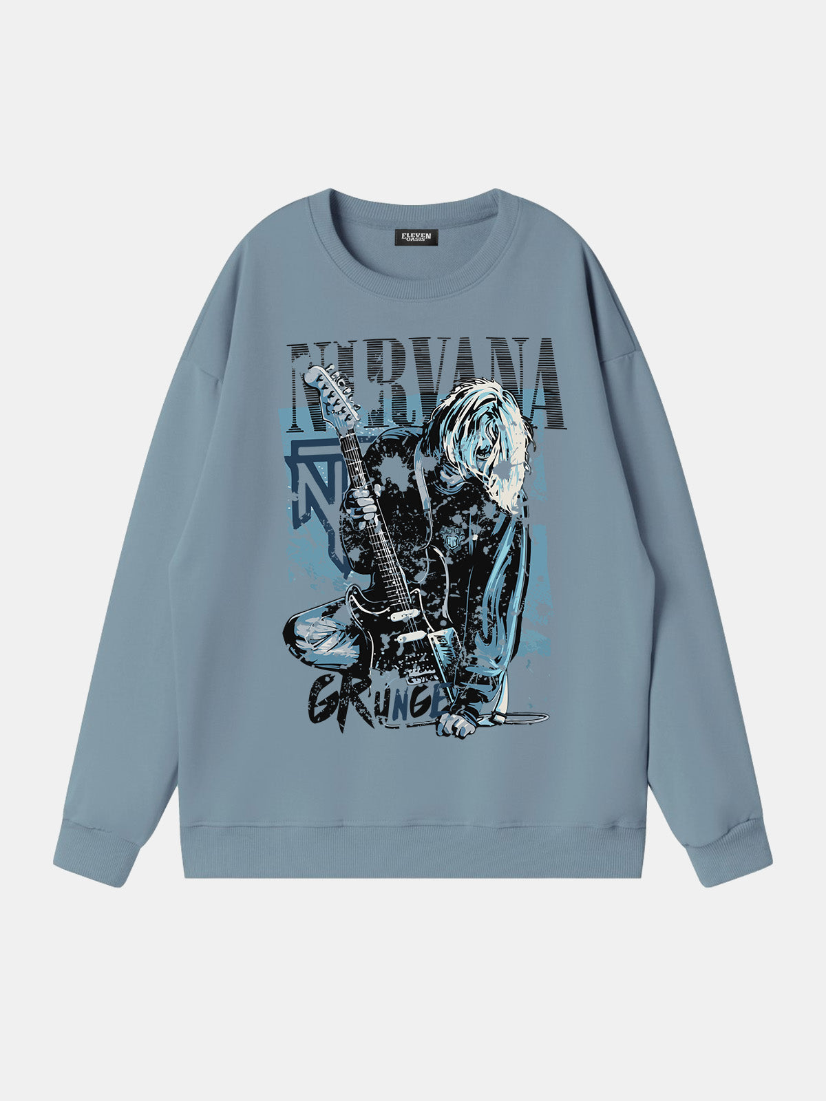 Nirvana Kurt Cobain Grunge Graphic Sweatshirt Eleven Oasis