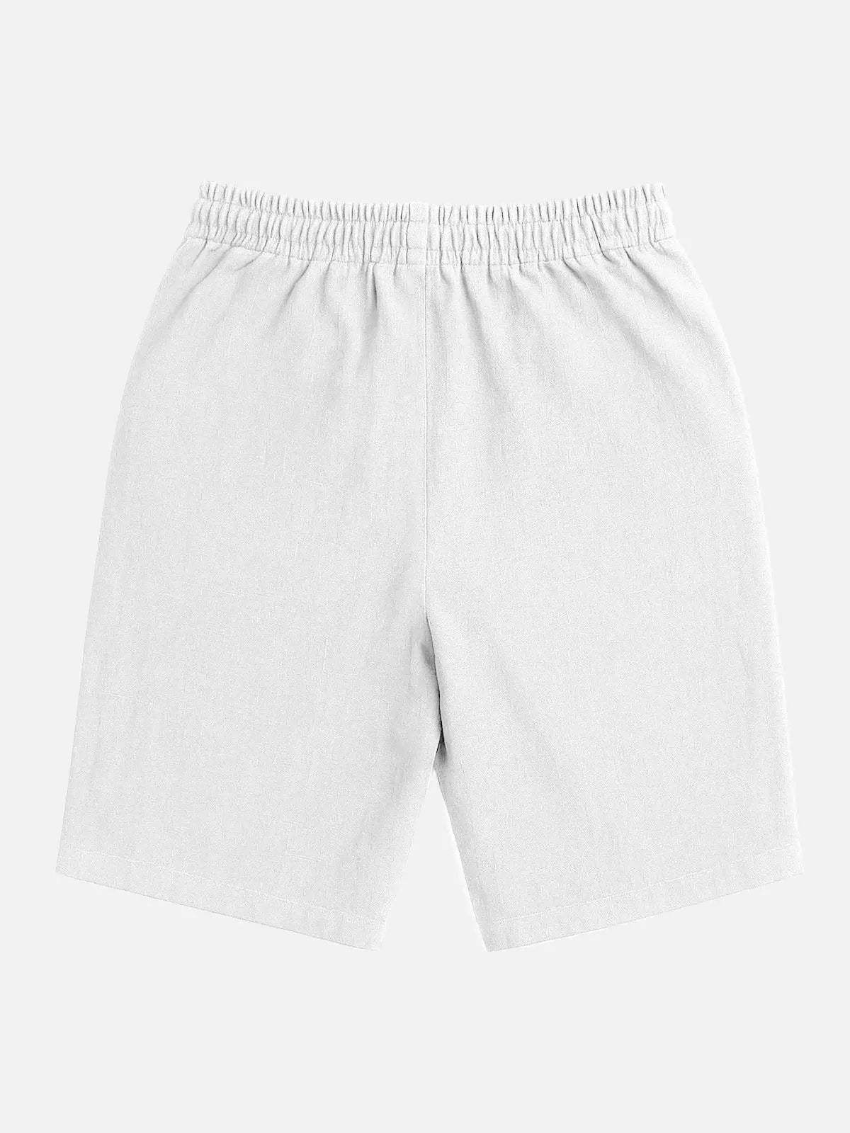 Men's Linen Blend Elastic Waist Shorts Eleven Oasis