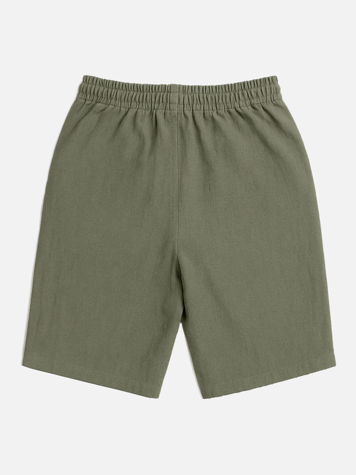 Men's Linen Blend Elastic Waist Shorts Eleven Oasis