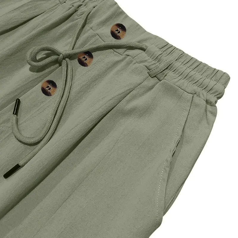 Men's Linen Blend Wide Leg Lounge Pants ElevenOasis
