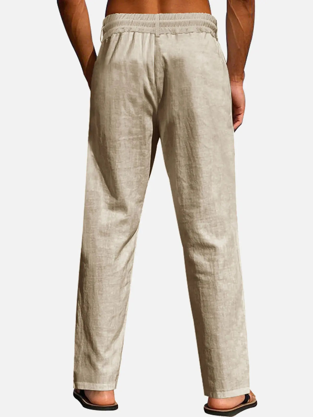 Men's Linen Blend Wide Leg Lounge Pants ElevenOasis
