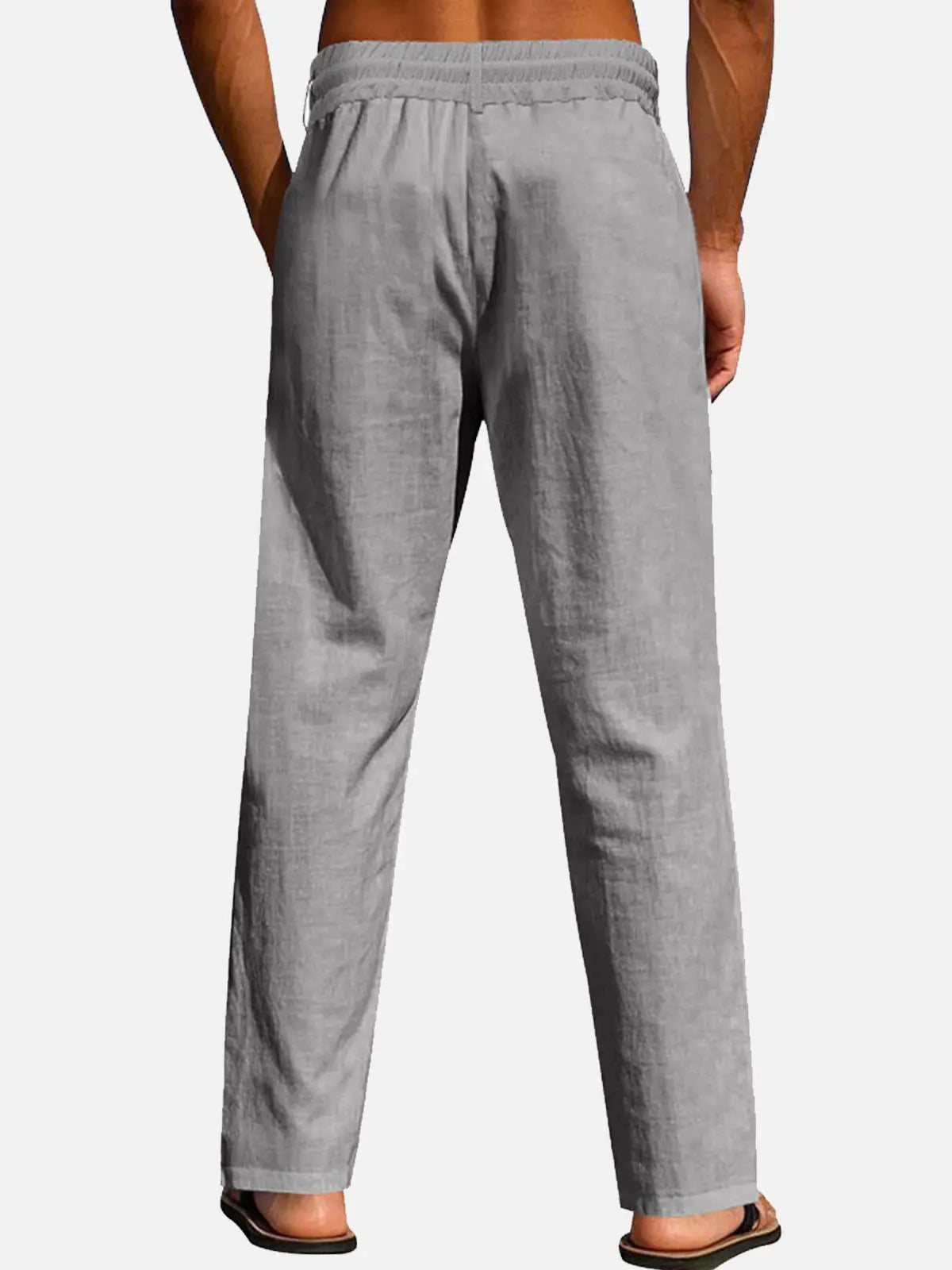 Men's Linen Blend Wide Leg Lounge Pants ElevenOasis