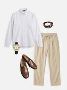 Men's Classic Cotton Button Down Long Sleeve Shirt ElevenOasis