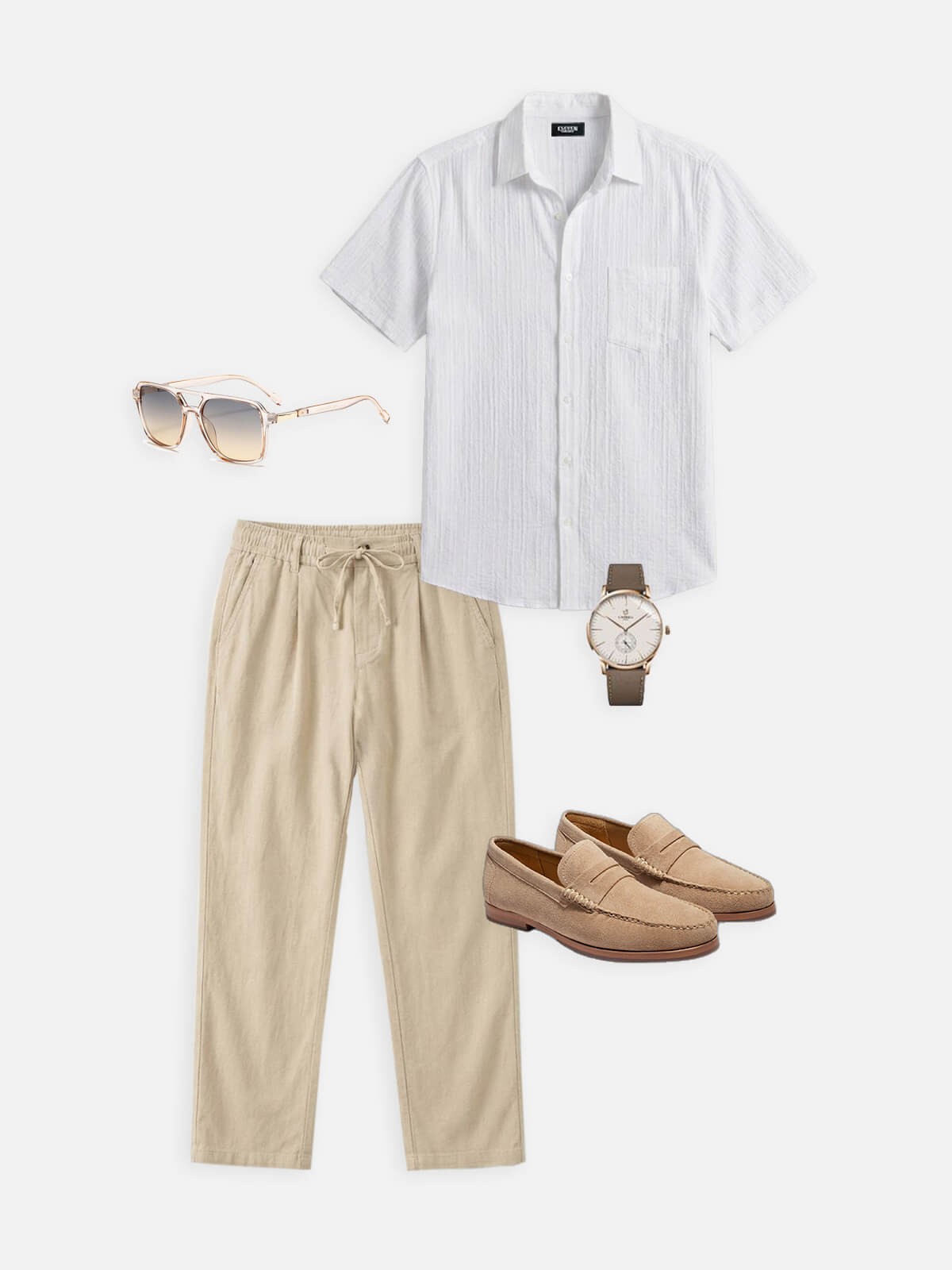 Men's Casual Elastic Waist Full Length Pants ElevenOasis