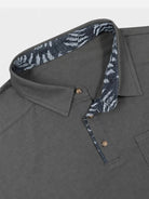 Men's Contrast Trim Pocket Long Sleeve Polo Shirt Eleven Oasis