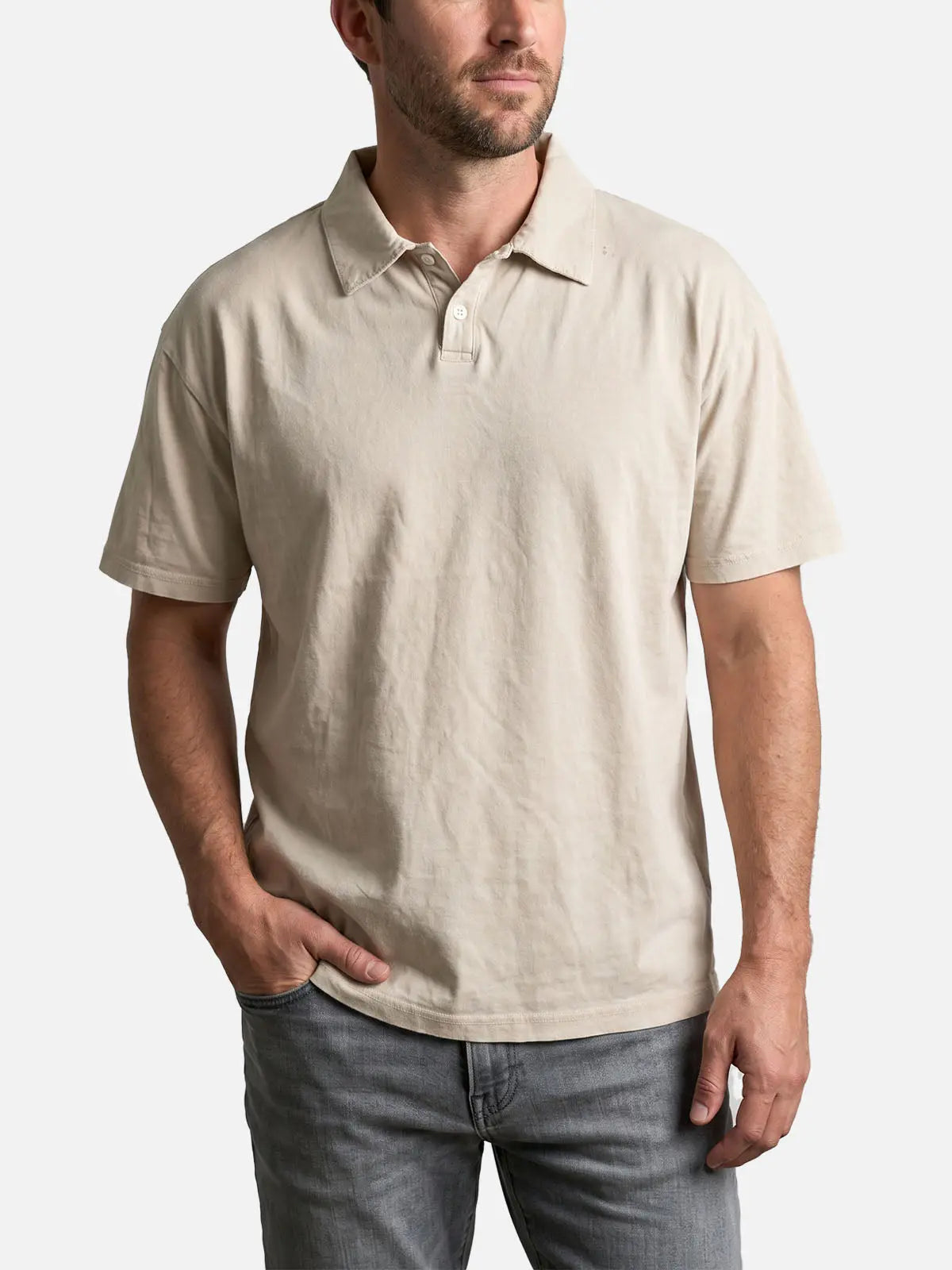 Men's Vintage Wash Short Sleeve Polo Shirt Eleven Oasis