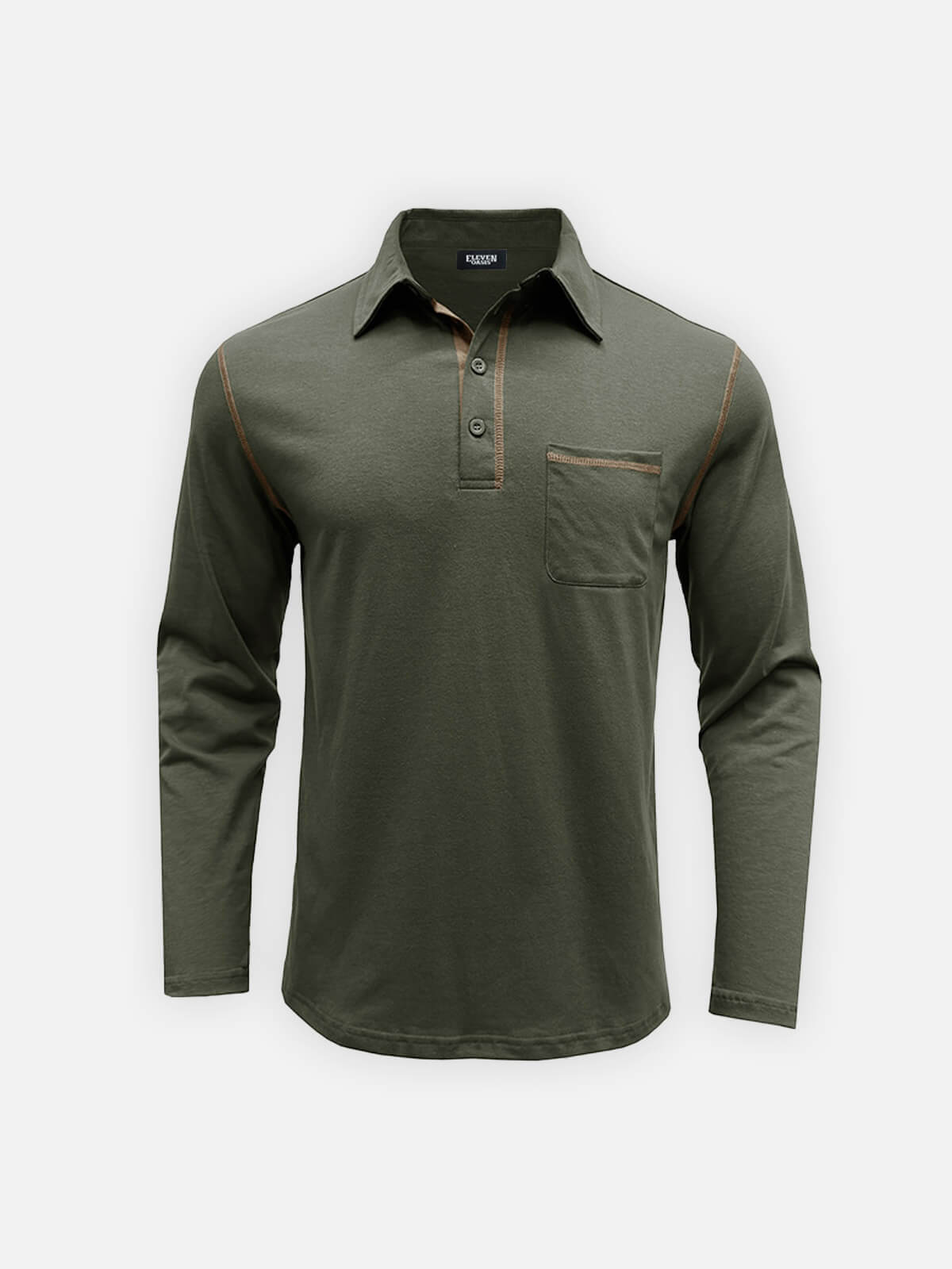 Men's Classic Long Sleeve Polo Shirt Eleven Oasis