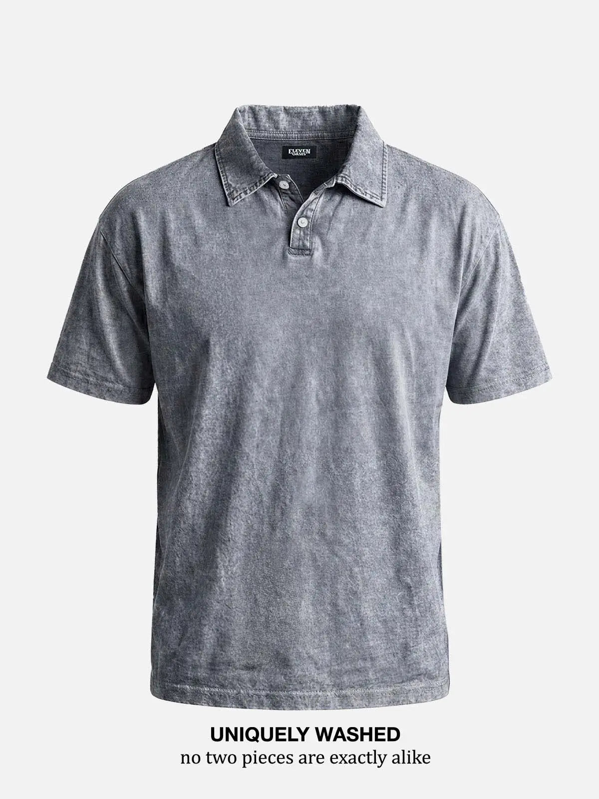 Men's Vintage Wash Short Sleeve Polo Shirt Eleven Oasis
