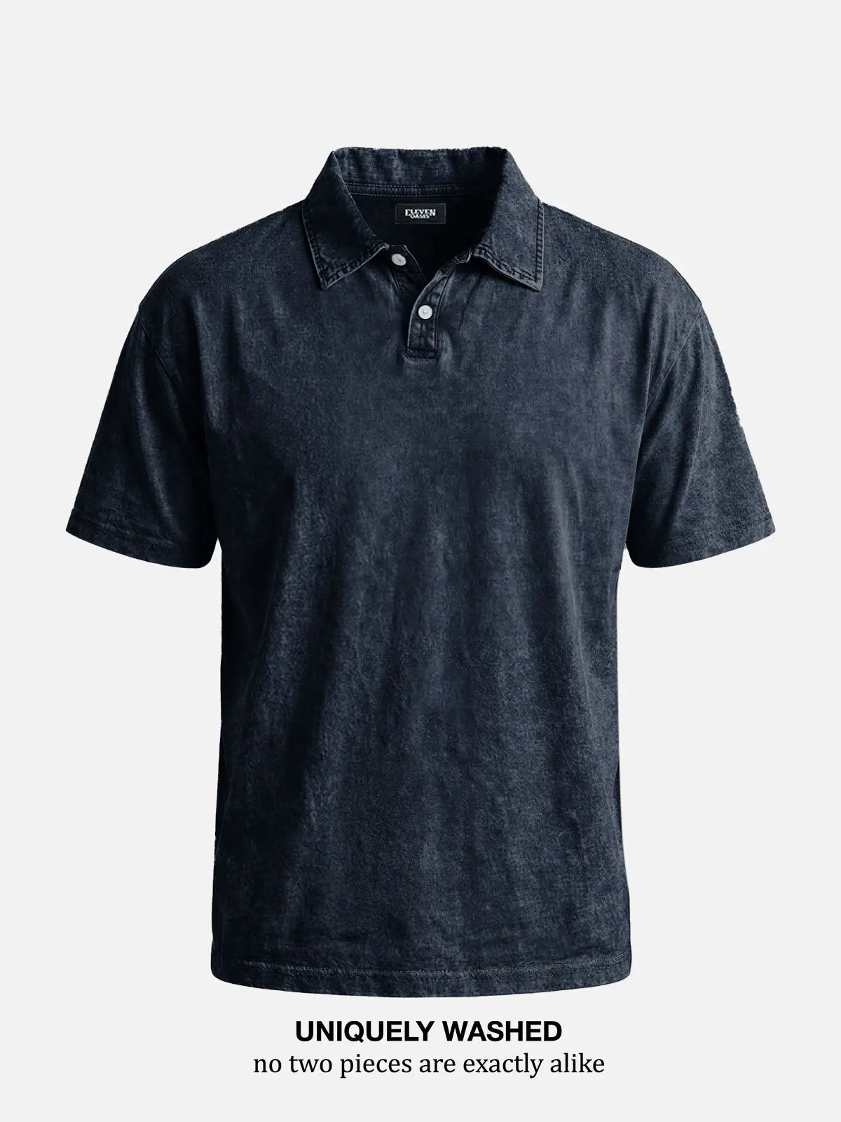Men's Vintage Wash Short Sleeve Polo Shirt Eleven Oasis