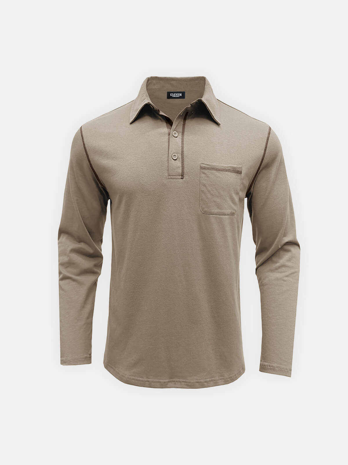 Men's Classic Long Sleeve Polo Shirt Eleven Oasis
