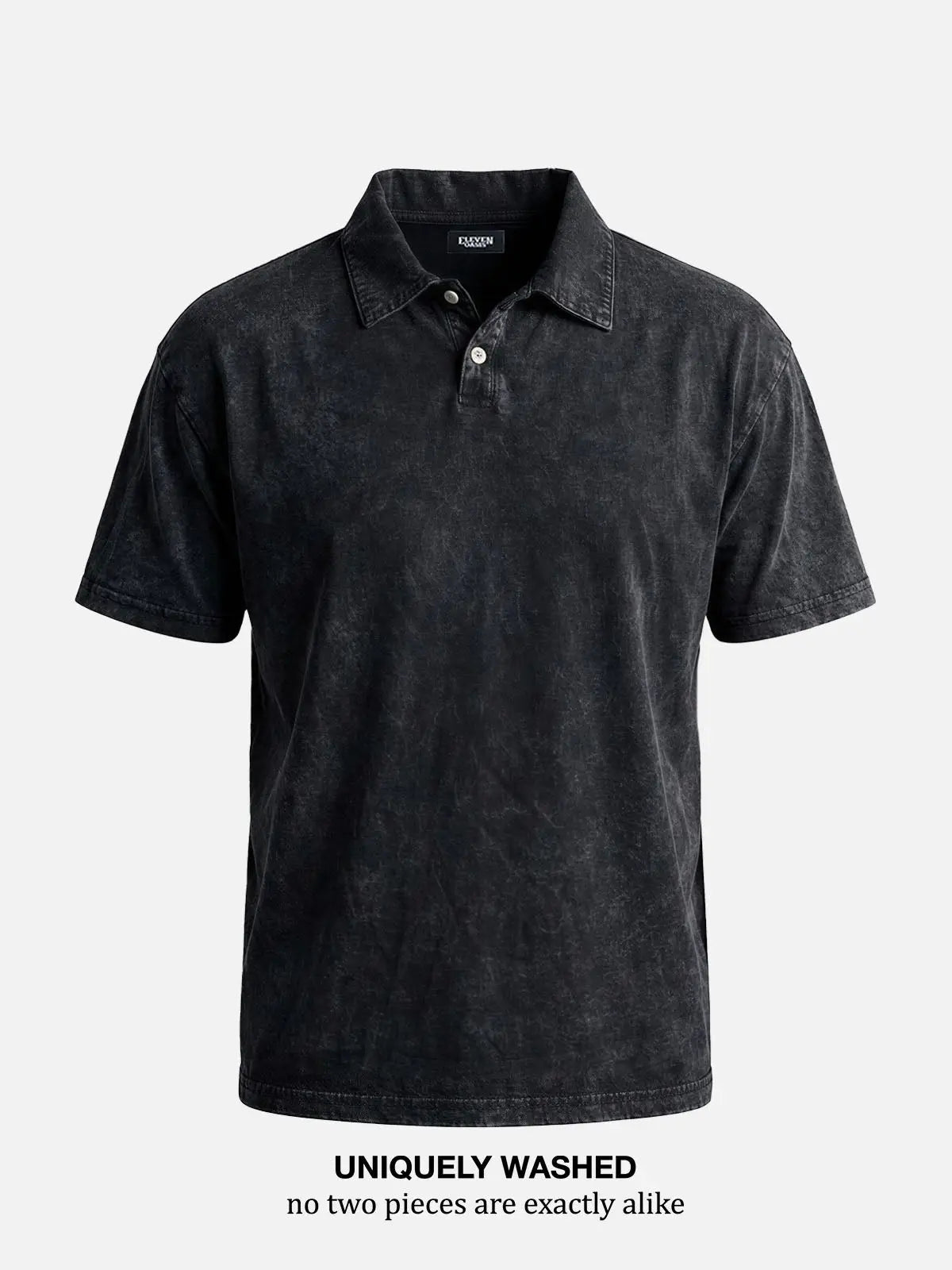 Men's Vintage Wash Short Sleeve Polo Shirt Eleven Oasis