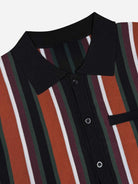 Men's Mid-Century Stripe Pocket Short Sleeve Knit Shirt Eleven Oasis