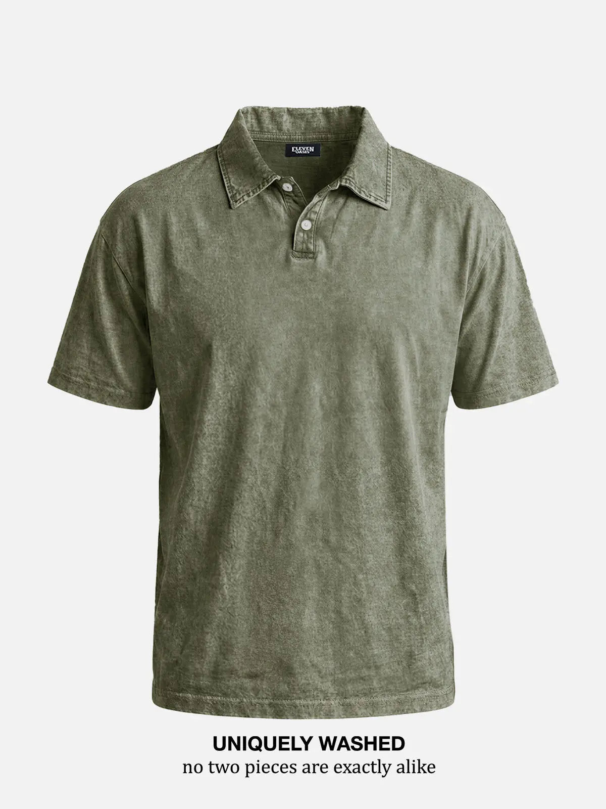 Men's Vintage Wash Short Sleeve Polo Shirt Eleven Oasis