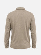 Men's Striped Trim Pocket Long Sleeve Polo Shirt Eleven Oasis